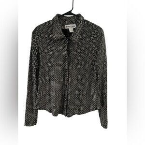 Ronni Nicole vintage sparkle long sleeve button down shirt